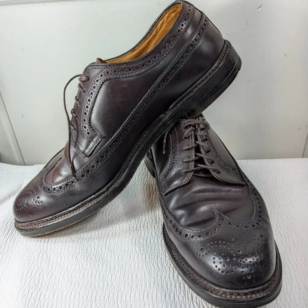 Alden 975 Shell Cordovan Leather Men's sz 11.5 B/D Long Wing Blucher Shoes READ